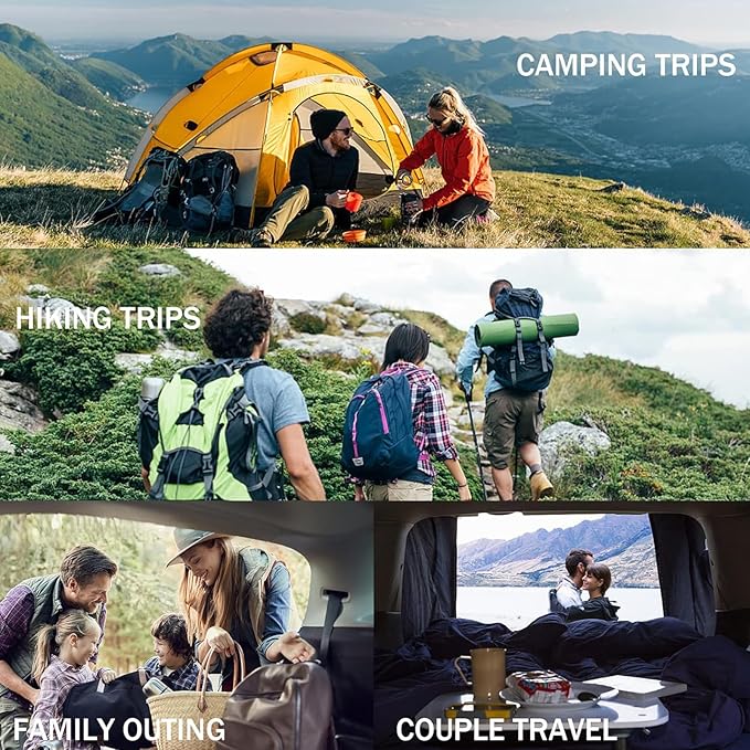 Down Sleeping Bag for Adults, 0°F 10°F 15°F 20°F 600 Fill Power Mummy Lightweight Compact Cold and Warm Weather Backpacking Sleeping Bag for Camping Hiking Outdoor All Seasons