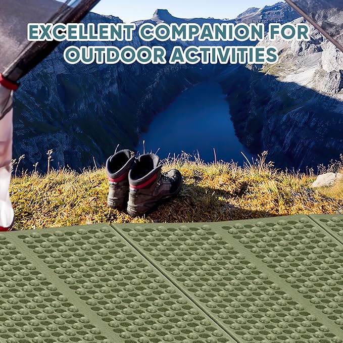 Ultralight Foam Sleeping Pad, Waterproof Closed Cell Foam Pad for Superior Insulation, Folding Sleeping Mat for Compact Storage, Foldable and Portable for Hiking and Camping