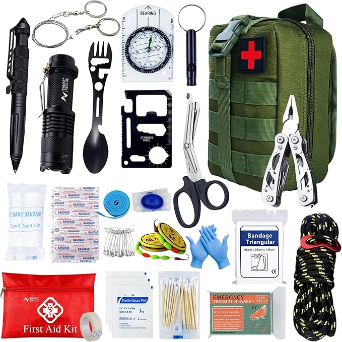 Bug Out Bag Survival Kits HUMPTI Centinela, 72 Hour Survival Kit Military Grade for Emergency, Kit de Supervivencia, Go Bag Emergency Backpack, Solar Radio, Camping Gas for Cook, Mochila 72 Horas