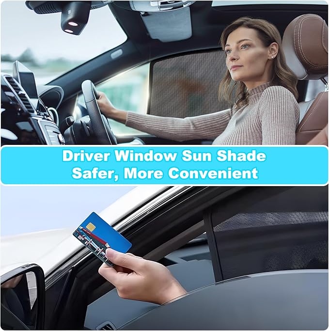 XCBYT CRV Window Shades for 2017-2022, 4PCS Side Window Sun Shades with Breathable Mesh, Magnetic Car Window Covers for Baby & Privacy, UV Protection & Heat Insulation