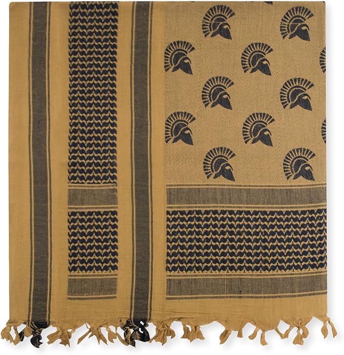 M MCGUIRE GEAR Shemagh Tactical Scarf, Middle Eastern Desert Hood, Bandana, Keffiyeh, Military Style, 100% Cotton, 42" x 42"