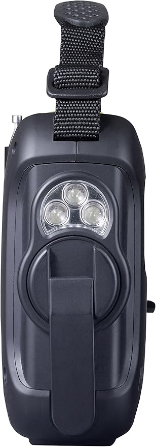Kaito Voyager Pro KA600 Digital Solar Dynamo Crank Wind Up AM/FM/LW/SW & NOAA Weather Emergency Radio with Alert & RDS, Flashlight and Reading Lamp + Smart Phone Charger, Black
