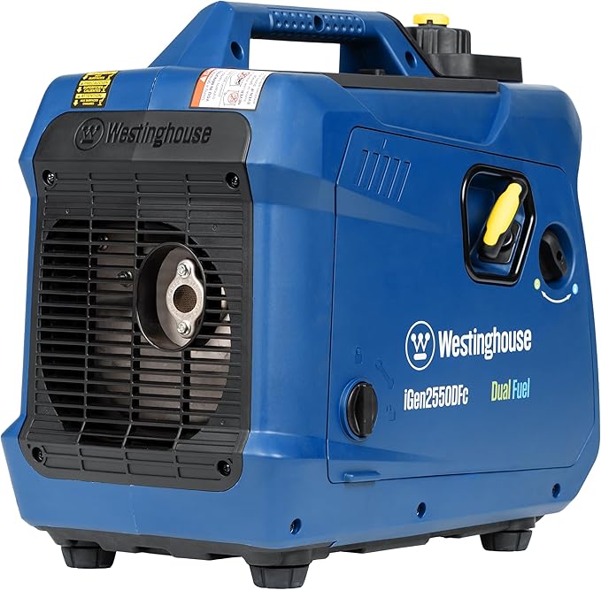 Westinghouse 2550 Peak Watt Super Quiet & Lightweight Portable Inverter Generator, RV Ready 30A Outlet, Gas and Propane Powered, CO Sensor, Parallel Capable, Long Run Time