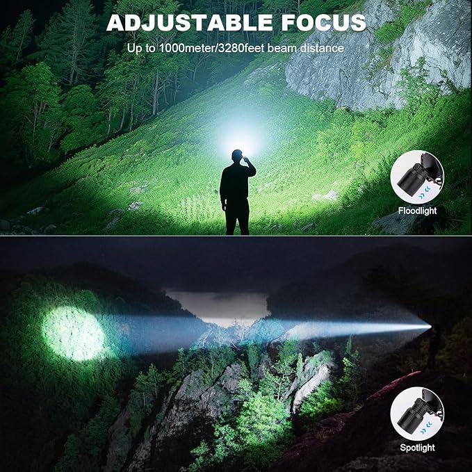 Rechargeable Headlamp Super Bright LED Head Lamp, 2Pack 99000 Lumens Headlamps with 7 Modes, 90° Adjustable Focus Headlight for Forehead Hard Hat Waterproof for Camping Hunting Hiking