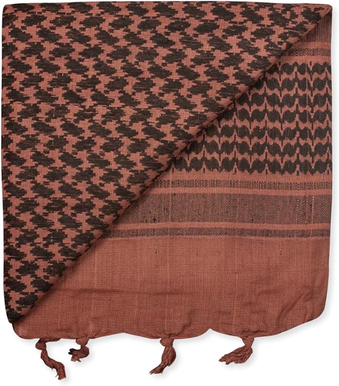 M MCGUIRE GEAR Shemagh Tactical Scarf, Middle Eastern Desert Hood, Bandana, Keffiyeh, Military Style, 100% Cotton, 42" x 42"