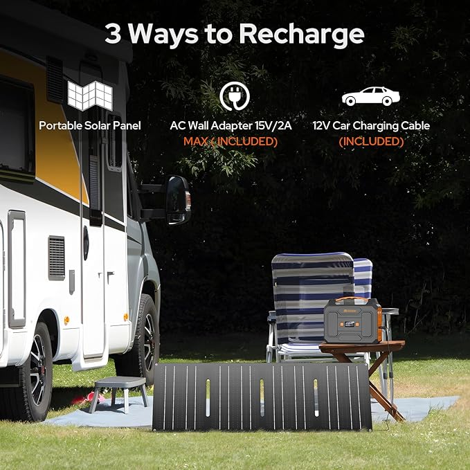 ZeroKor Portable Power Station, 100W Power Pack with AC Outlet, Portable Solar Generator 146Wh External Battery with DC USB C QC3.0 for Smart Devices Camping Home RV VanLife(without Solar Panel)