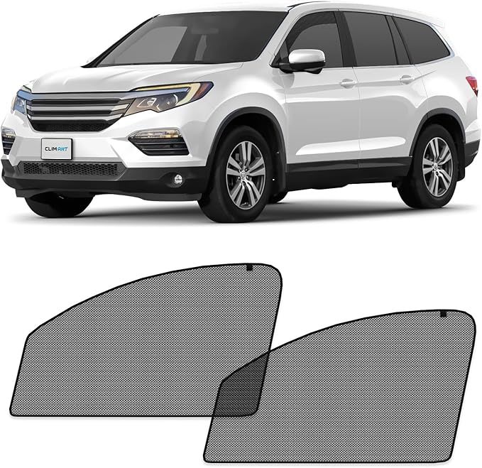 CLIM ART Magnetic Car Window Sunshade for Honda Pilot 2016-2022, 2 Pc.Set, Side Glass Covers Screen, Block Sun Rays Curtains, Window Shield Sun Shade in Cars, Camping Accessories - MS0170