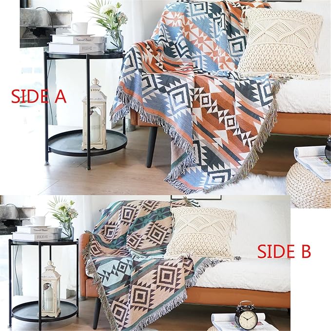 Lqprom Boho Southwest Throw Blankets Aztec Southwest Throws Cover Outdoor Camping Picnic Tent Beach Travel 63"x87"
