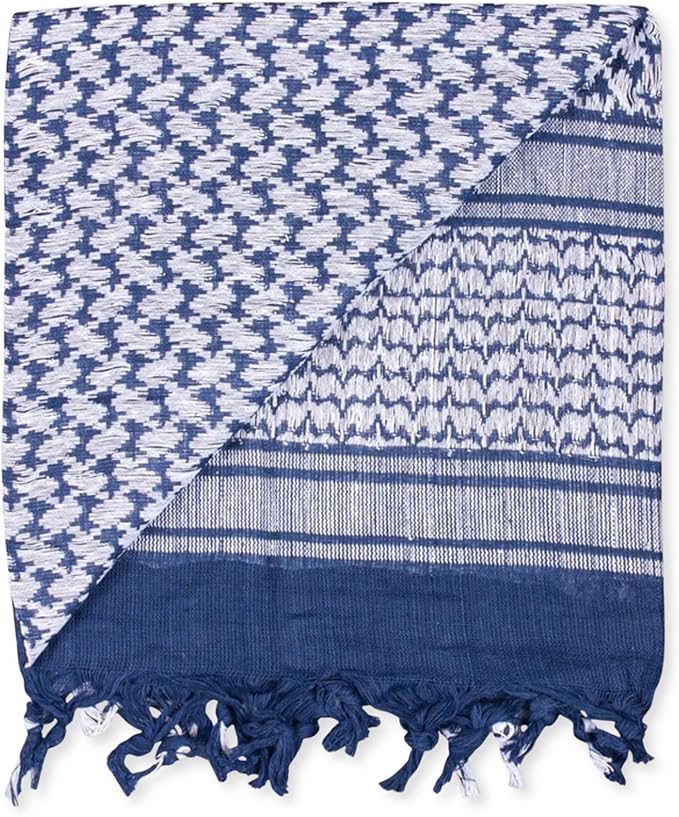 M MCGUIRE GEAR Shemagh Tactical Scarf, Middle Eastern Desert Hood, Bandana, Keffiyeh, Military Style, 100% Cotton, 42" x 42"