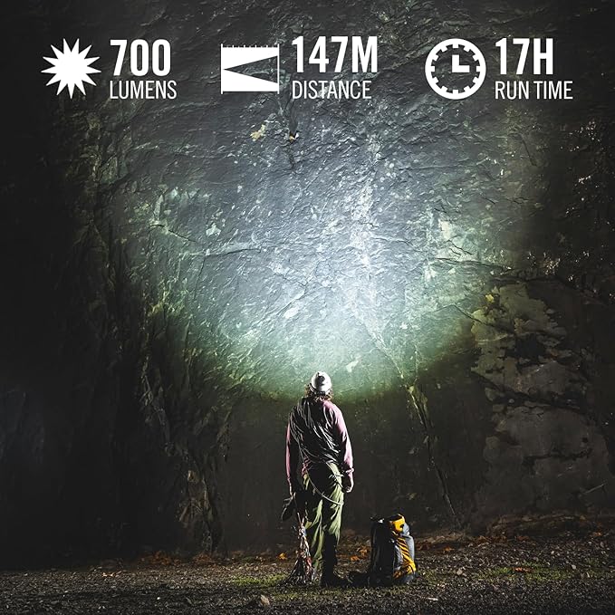 Coast FLX7 700 Lumen LED Headlamp with Twist Focus, 3 x AAA Alkaline Batteries Included