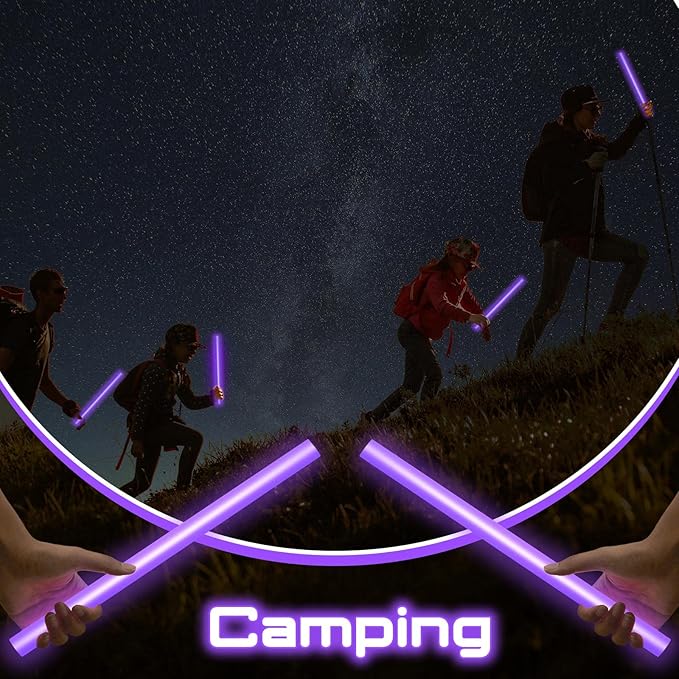 Lewtemi 10 Pcs Large Glow Sticks Big Giant Jumbo Halloween Christmas Emergency Light Stick for Camping Accessories, Survival Kit