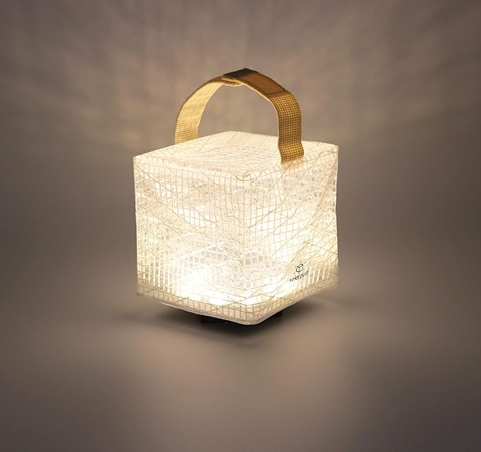 Solight Design Outdoor Solar-Powered Light, Inflatable LED Lantern - Waterproof, Compact, Portable - SolarPuff PET Warm White