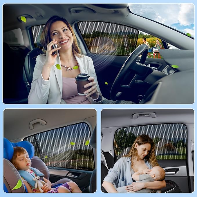 ZATOOTO Car Window Shades for Tucson 2022-2024, Baby Window Shades Sun Blocker Protect from 99% UV Rays Heat, Car Window Covers with Breathable Mesh Screen Suitable for Camping, Napping