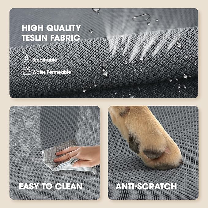 Czpalo Elevated Dog Bed, Raised Outdoor Dog Bed for Medium Sized Dog, Portable Cooling Pet Cot with Breathable & Washable Mesh, Indoor & Outdoor Pet Hammock with Skid-Resistant Feet.