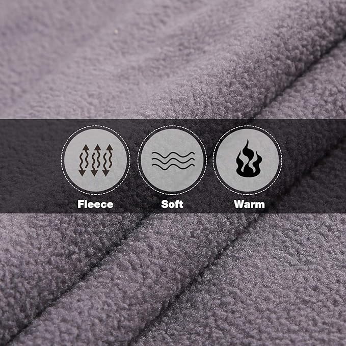 REDCAMP Large Waterproof Stadium Blanket for Outdoor Sports, Soft Warm Fleece Camping Blanket Windproof for Cold Weather, 79"x 59"Dark Blue