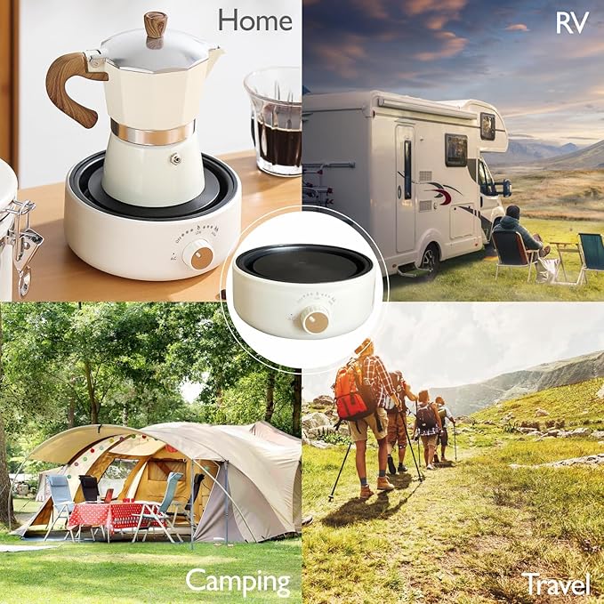 Mini Hot Plate, Electric Stove - 500w Hot Plate, Small Electric Stove, Perfect Size For Moka Pot, Making tea And More, Suitable For Kitchen, RV Camping, Outdoor Use