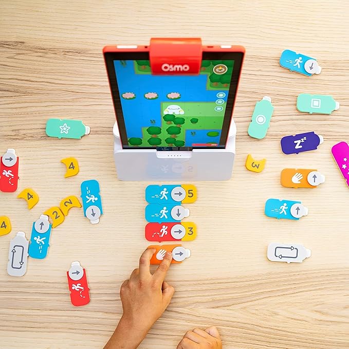 Osmo-Coding Starter Kit for Fire Tablet-3 Educational Learning Games Ages 5-10+-Learn to Code,Coding Basics & Coding Puzzles-STEM Toy Gifts,Boy & Girl(Osmo Fire Tablet Base Included-Amazon Exclusive)