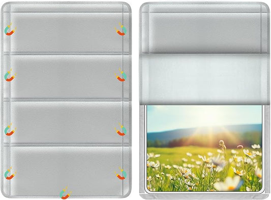 RV Door Window Shade Cover - Magnetic RV Blackout Window Cover with UV Protection and Privacy Features (25 * 16 in) Foldable Magnet Design, Waterproof Fabric, Reflective (Grey, 1 Pack)