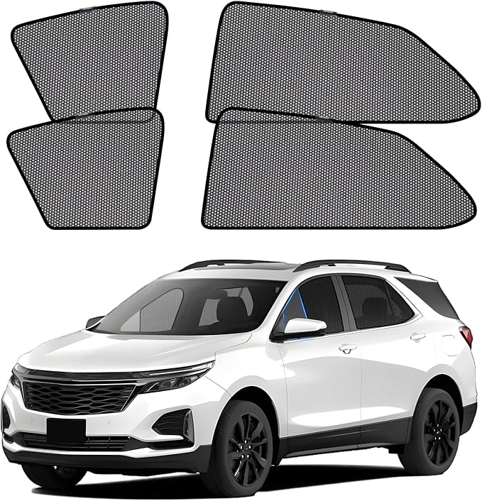 ZATOOTO Car Window Shades for Equinox 2018-2024, Car Window Cover for Baby Sun Shade Blocker Breathable Mesh Reduce UV Rays and Heat Insulation, Privacy Protection for Camping Rest