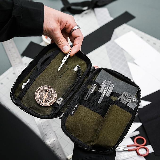 ALPAKA Admin Pouch Pro - Small Tool Pouch with Smooth Zipper, Weatherproof Storage for Electronics, Cables, EDC Organizer, Travel Accessories