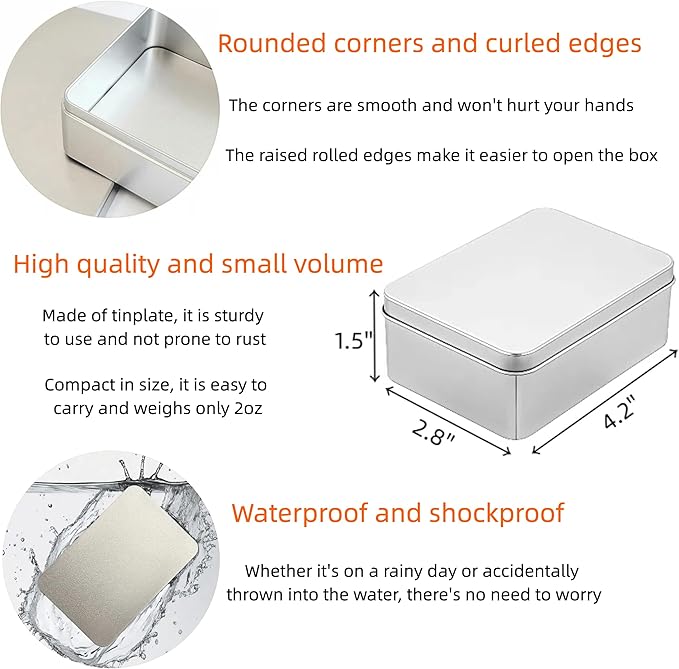 Emergency Survival Fishing Iron Box Telescopic Fishing Rod 21 Fishing Gear Compact Camping Essentials for Outdoor in Backpack Doubles as First Aid Kit for Car or Travel SurvivalFishingRodBox