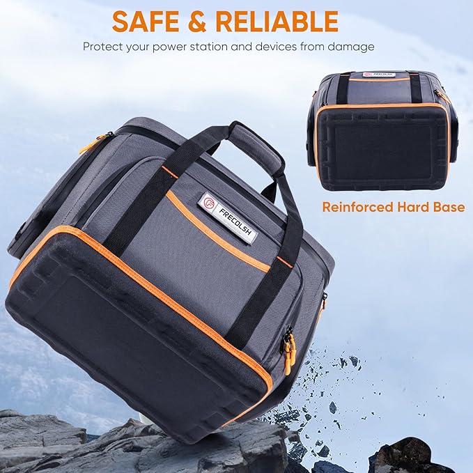 Travel Carrying Case Compatible with Jackery 1000Plus, 1500,1500Pro, 2000 Pro Portable Power Station Storage Case with Molded Hard Bottom,Side Ventilation for Jackery Accessories Solar Generator
