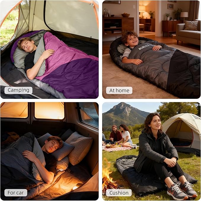 Sleeping Bags for Adults Cold Warm Weather,Backpacking Compact Lightweight Camping Sleeping Bag with Compression Sack for Kids,Camping Essentials Gear for Hiking,Travel,Climb,Outdoor, Indoor
