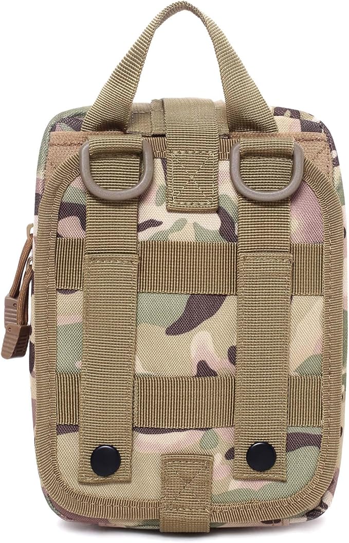 Molle Pouch, Sturdy 600D Nylon Tactical Medical Pouch,Rip-Away EMT First Aid Pouch (Bag Only)