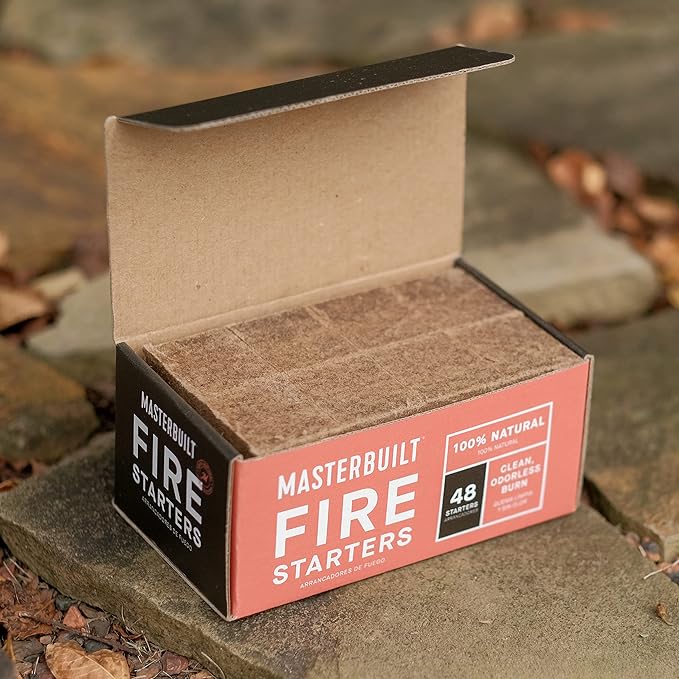 Masterbuilt® Pure-Parrafin All-Natural Odorless Wax Fire Starters forCharcoal Grilling,Made for Gravity Series but Compatible with All Charcoal Grills & Fireplaces,48-Count,Model MB20091521(Pack of 4)