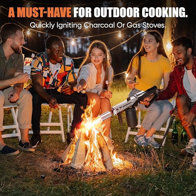 Koackl Powerful Propane Torch Gun 2 Pack, Kitchen Torch with Adjustable Flame, Flamethrower Blow Torch Gun Gas Welding Kits for BBQ, Searing Steak, Camping & Charcoal Torch Lighter(Tank Not Included)
