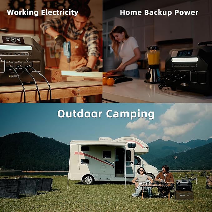 IEE 3200W Portable Power Station P3200, 2048Wh Solar Generator, 1800W AC Charging & 1000W Solar Charging, LiFePO4 Battery Generator for Home Backup, Camping, RV, Emergencies (P3200 Power Station)