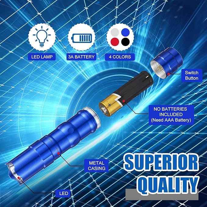Glooglitter 48 Pcs Men Small Gifts Bulk Mini Screwdriver Flashlight Keychain Set Multitool Credit Card Survival Tool Employee Coworkers Fathers Gifts for Men Dad Husband, No Batteries Included