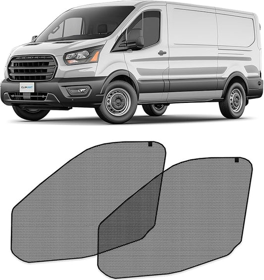CLIM ART Magnetic Car Window Sunshade for Ford Transit 2014-2026, 2 Pc.Set, Side Glass Covers Screen, Block Sun Rays Curtains, Window Shield Sun Shade in Cars, Camping Accessories - MS0281