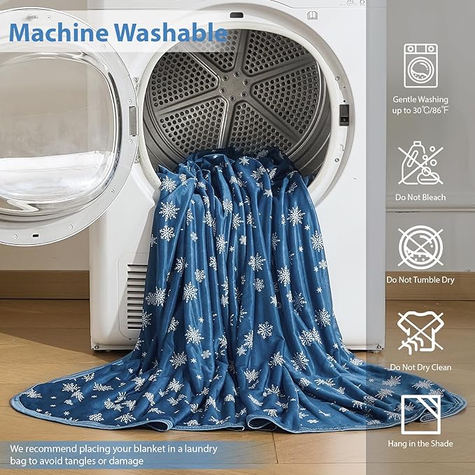 OIGAE Cooling Blanket for Hot Sleepers - Soft & Lightweight Summer Cold Blanket for Night Sweats | Perfect for Bed, Couch, Sofa (Dark Blue, Twin 60'' x 80'')