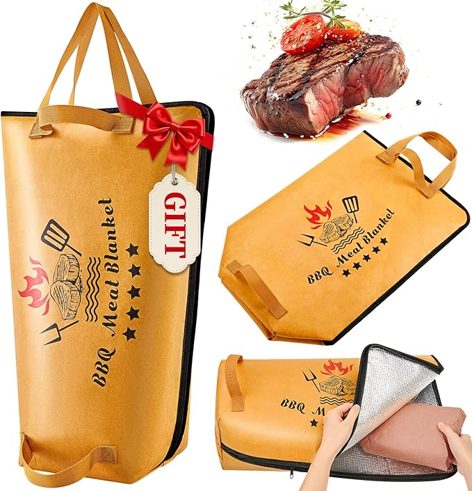 21in BBQ Blanket for Resting Meat, Smoked Meat Insulated Bag for Turkey/Beef/Brisket/Pork Shoulder, Kitchen & Party Supplies, Picnic & Camping Accessories, Anniversary Birthday Gift for Men