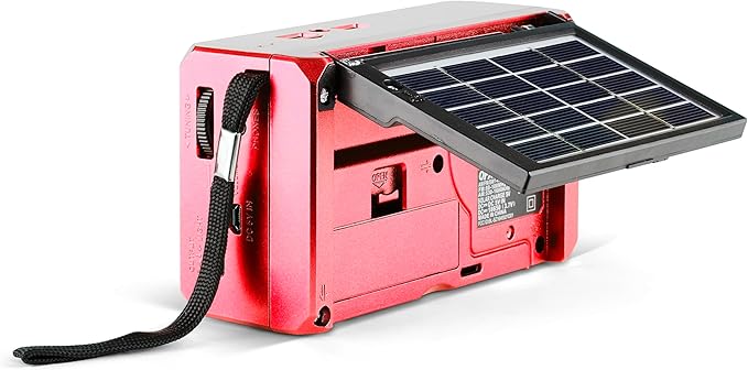 QFX R-37 (AM, FM, SW1) 6-Band Solar Powered Radio with Bluetooth, LED Flashlight, USB & Micro SD Ports