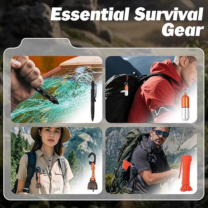 Survival Kit Advent Calendar 2025 for Men - 24 Days Christmas Countdown Calendar Emergency Survival Gears - Adventure Gift Box for Adult Teen - Xmas Holiday Surprise Gifts for Outdoor Enthusiasts