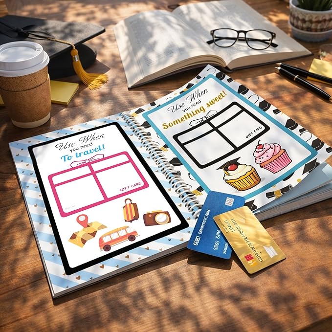 College survival gift card book - Graduation College Gift Card Book 2026 open when envelopes fo Graduation college student – Graduation Gifts for High School Survival Gifts Card Booklet Holder Book