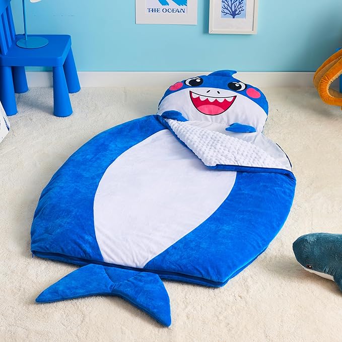 JOIEDOMI Kids Sleeping Bag 4 5 6 Year Old Girl Gifts Toddler Nap Mat with Pillow & Blanket 60" x 39" for Kids Ages 3+ Soft Plush Sleeping Mat for Preschool and Boys Girls