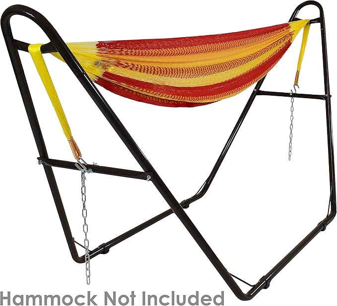 Sunnydaze Decor Universal Double Hammock Stand Only - 550-Pound Capacity - Heavy-Duty Hammock Stand for Outside - Fits 9 to 14 Foot Hammocks - Bronze