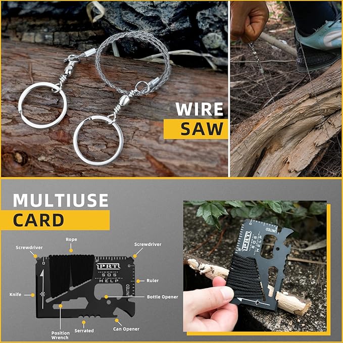 Gifts for Men Dad Husband - Fathers Day, Anniversary Birthday Gifts Idea for Him Boyfriend Man- Survival Kit 14 in 1, Survival Gear and Equipment, Fishing Hunting Camping Accessories, Cool Gadgets