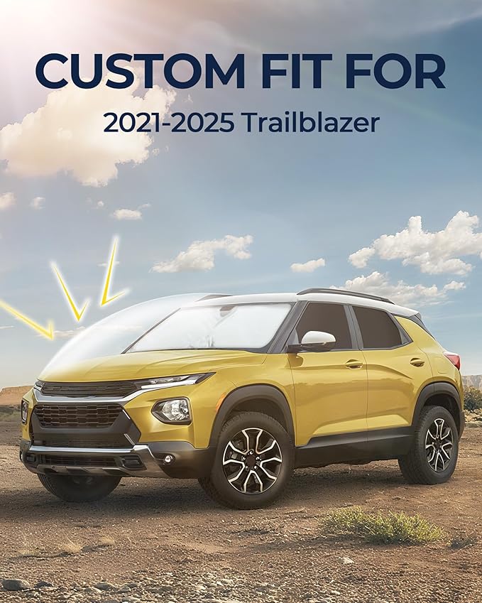 for Chevrolet Trailblazer 2021-2025 Car Window Shades, 6pcs Privacy Sun Shade Set for Front Windshield Side and Rear Windows, Full Window Covers Keeps Vehicle Cool for Camping Napping