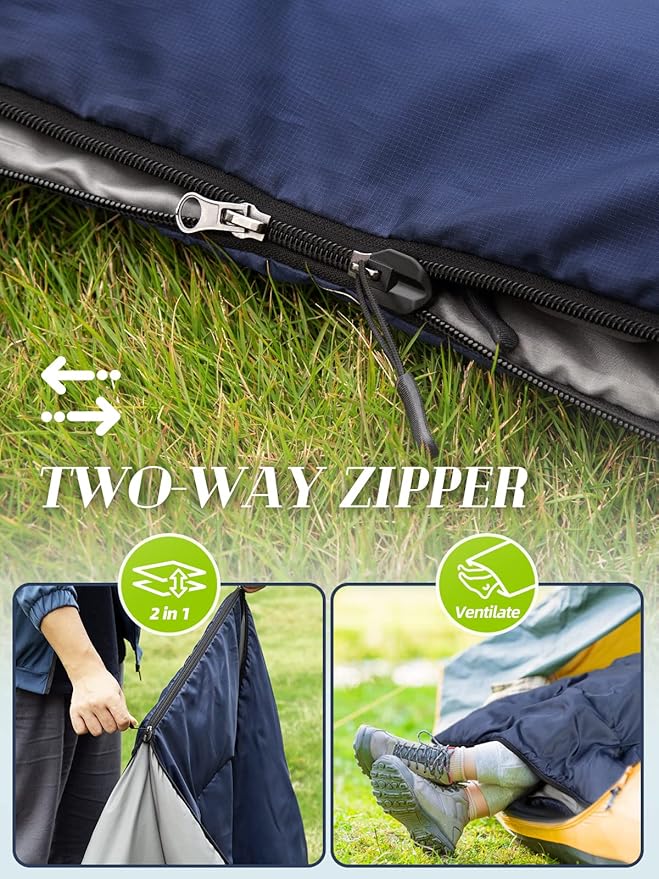 Bessport Lightweight Sleeping Bag, Ultralight Backpacking Sleeping Bag, 3 Season Waterproof for Adults Kids, Outdoor, Hiking, Camping