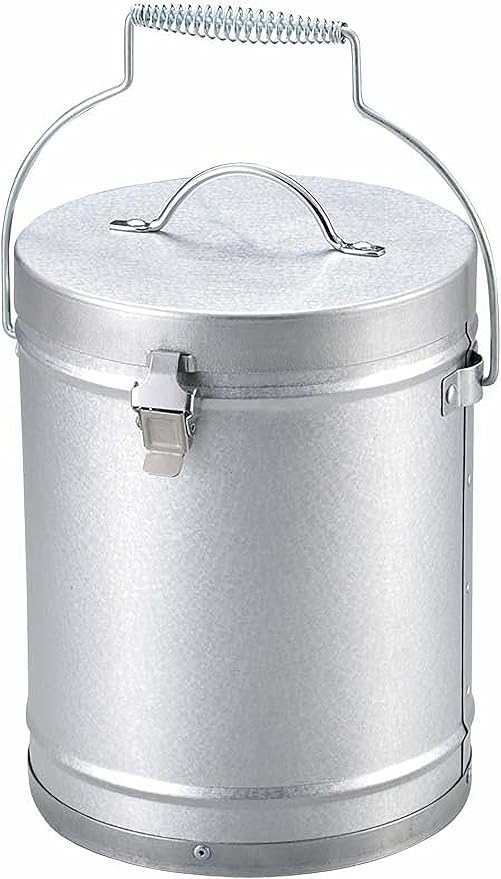 【Amazon.co.jp 限定】 キャプテンスタッグ(Captain STAG) 火起こし 火消し 大型 火消し壺 火起こし器 セット UY-7023 シルバー 外径190×高さ240mm