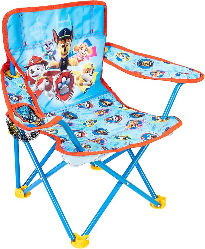 Paw Patrol Kids Camping Chair, Camp Fold N Go Chair with Carry Bag