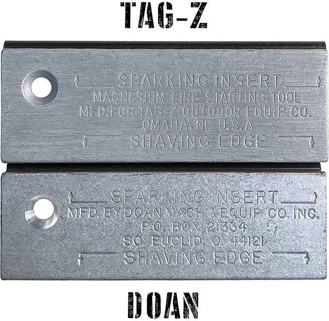 Tag-Z Doan Magnesium Fire Starter - Doan US Military Fire Starter - Government Issue Military Fire Starter Replica