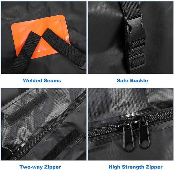 600D Waterproof Cargo Carrier Universal Luggage Bag Storage Cube Bag for Travel Camping, Black