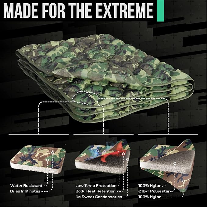 Woobie Blanket Poncho Liner Army & Military Blanket | Insulated Thermal Camping Blanket | USGI, Waterproof Army Gear & Military Gear