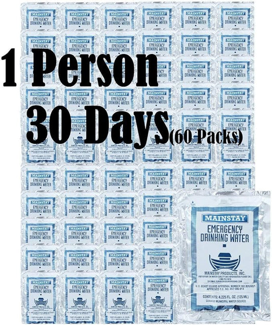 Mainstay Emergency Drinking Water 4.225 oz (60 Pack)