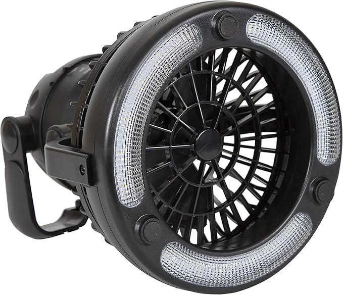 Stansport 450 18-LED Camping Lantern with Fan , Black